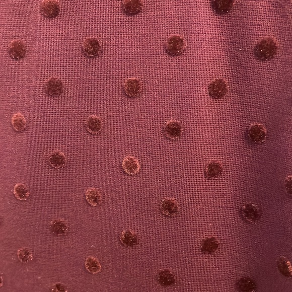 LOFT Maroon polka dot dress - Picture 6 of 6